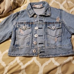 Z.Cavaricci Large cropped blue jean jacket